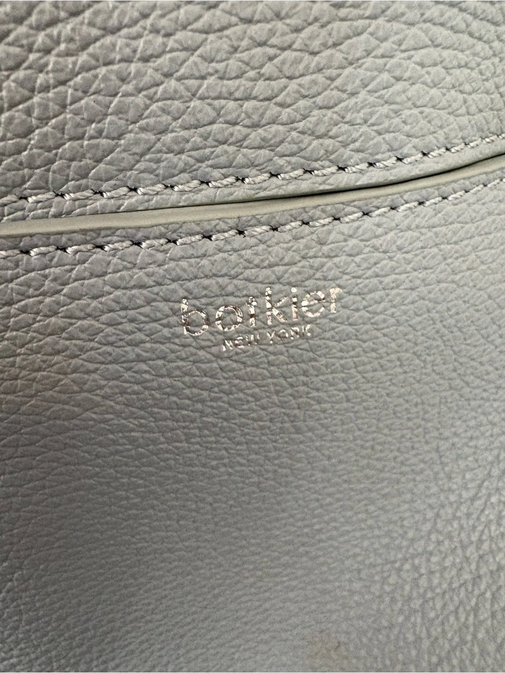 Botkier Grey/blue Pebbled Leather Hobo Shoulder Bag